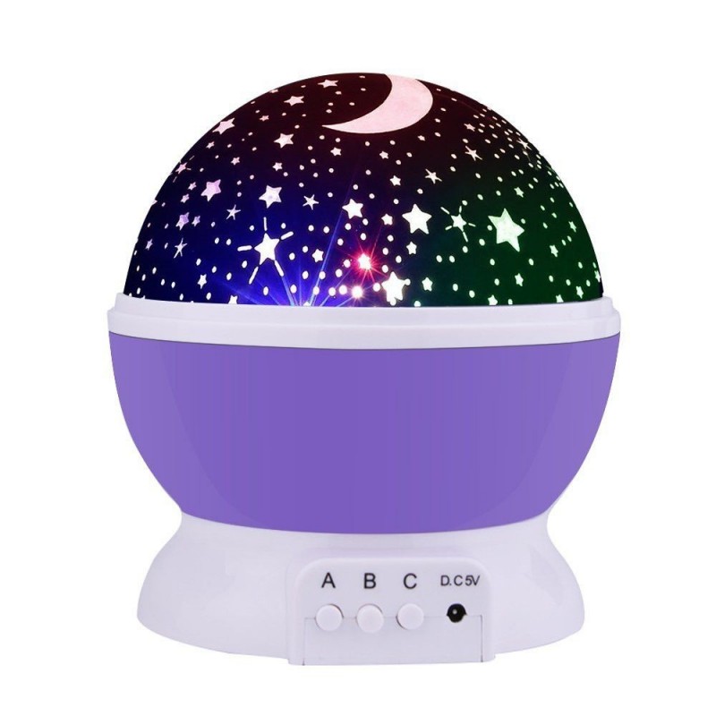 Star Master MOV GLOB 360 Lampa de Veghe cu Proiector Rotativ Stele